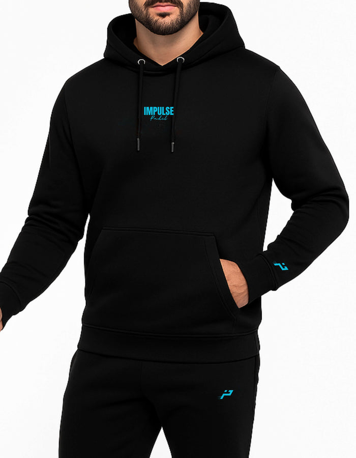 Hoodie SUNSET Impulse noir vue de face