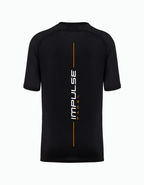 T-shirt technique de padel homme Impulse noir, vue de dos