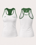 Débardeur MAD blanc et vert femme vue face et dos