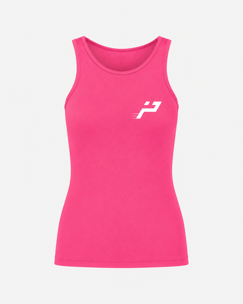 Débardeur technique padel femme rose fluo Impulse Padel