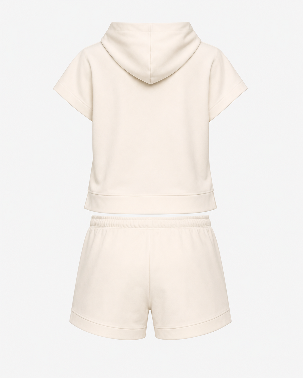 Hoodie sans manches Ivory Club Impulse Padel vue de dos avec short assorti