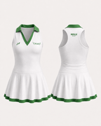 Robe MAD blanc et vert femme vue face et dos