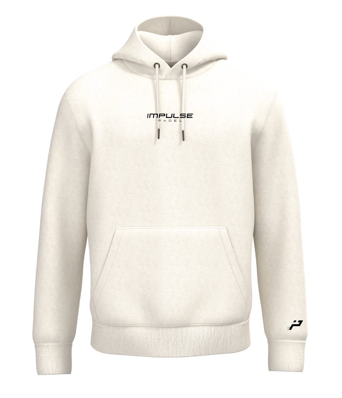 Hoodie SUNSET homme ivoire avec logo noir