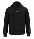 Hoodie SUNSET homme noir avec logo turquoise
