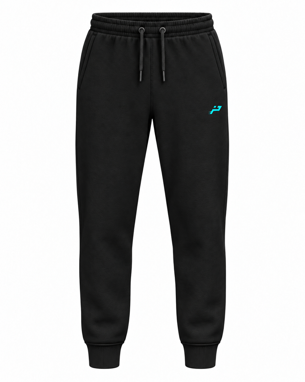 Jogging SUNSET homme noir avec monogramme turquoise