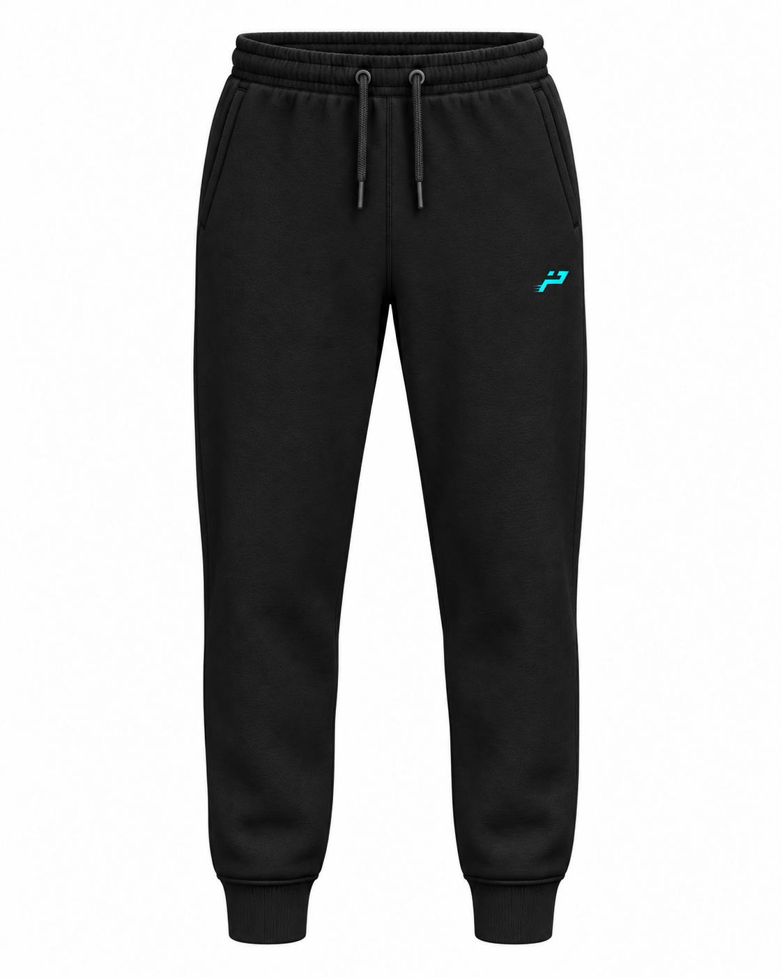 Jogging SUNSET homme noir avec monogramme turquoise