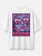 T-shirt Club House blanc Impulse Padel vue de dos avec design club-house