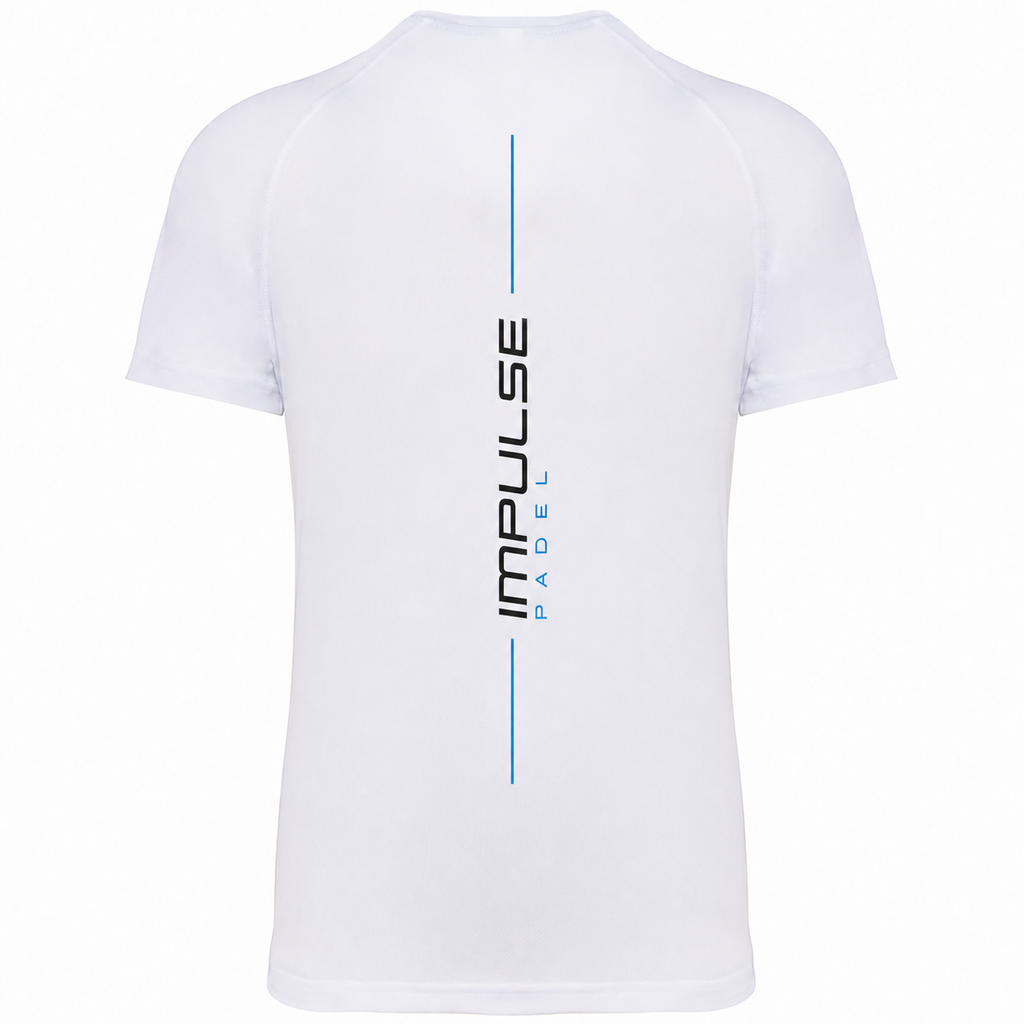 T-shirt de padel homme Essentiel blanc vue de dos