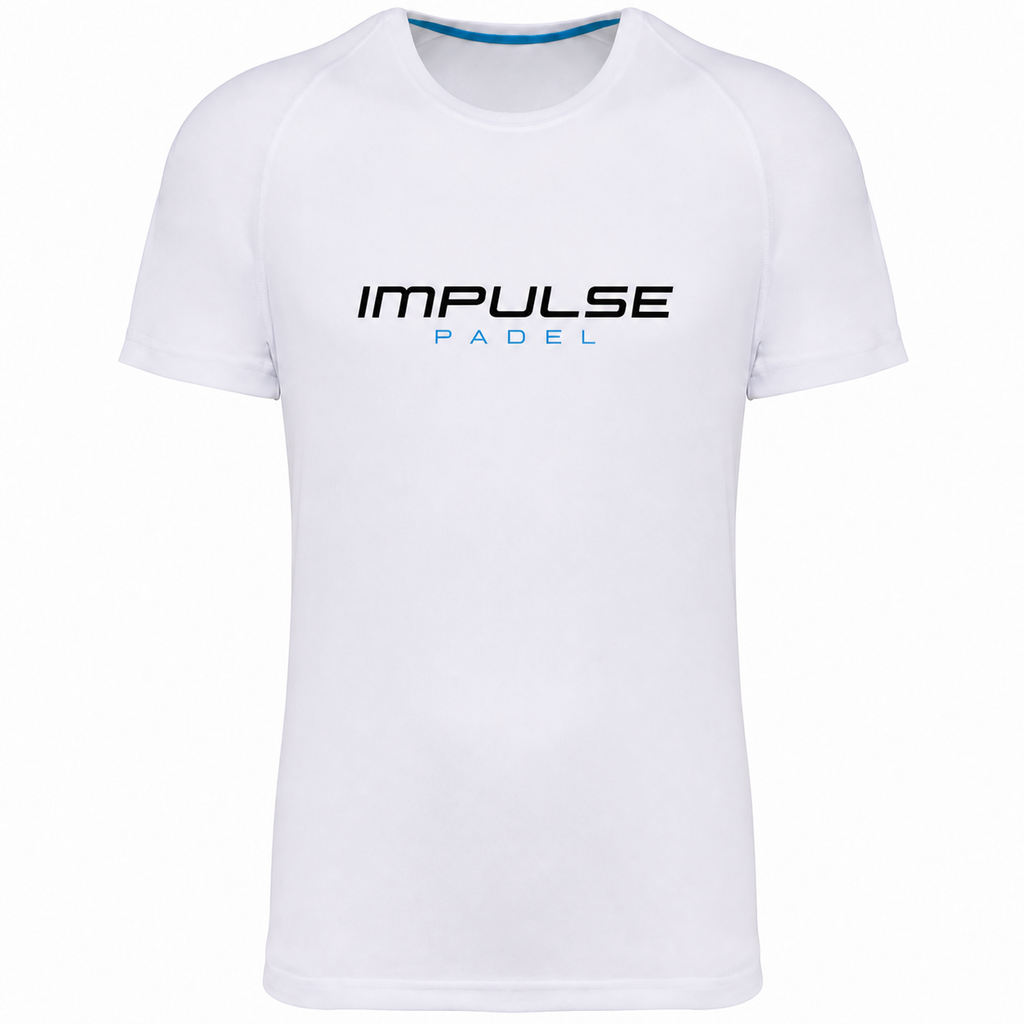 T-shirt de padel homme Essentiel blanc vue de face