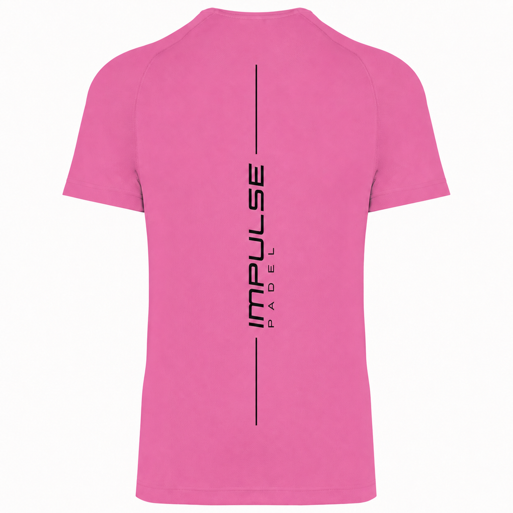 T-shirt de padel homme Essentiel rose vue de dos