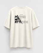 T-shirt Player With Attitude ivoire Impulse Padel vue de dos avec grand design