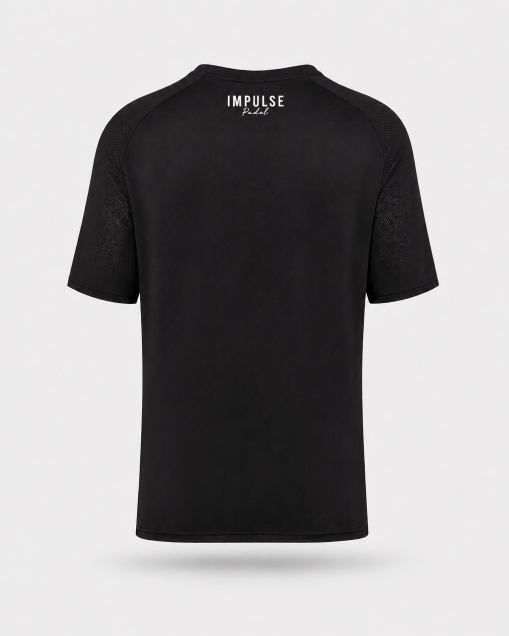 Dos du t-shirt technique padel homme noir respirant