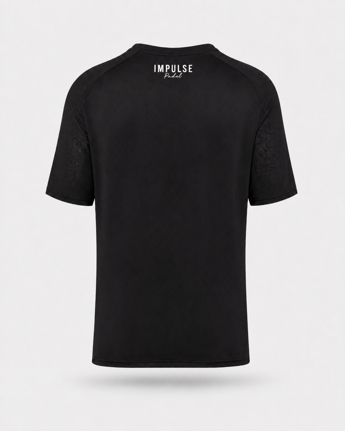 Dos du t-shirt technique padel homme noir respirant