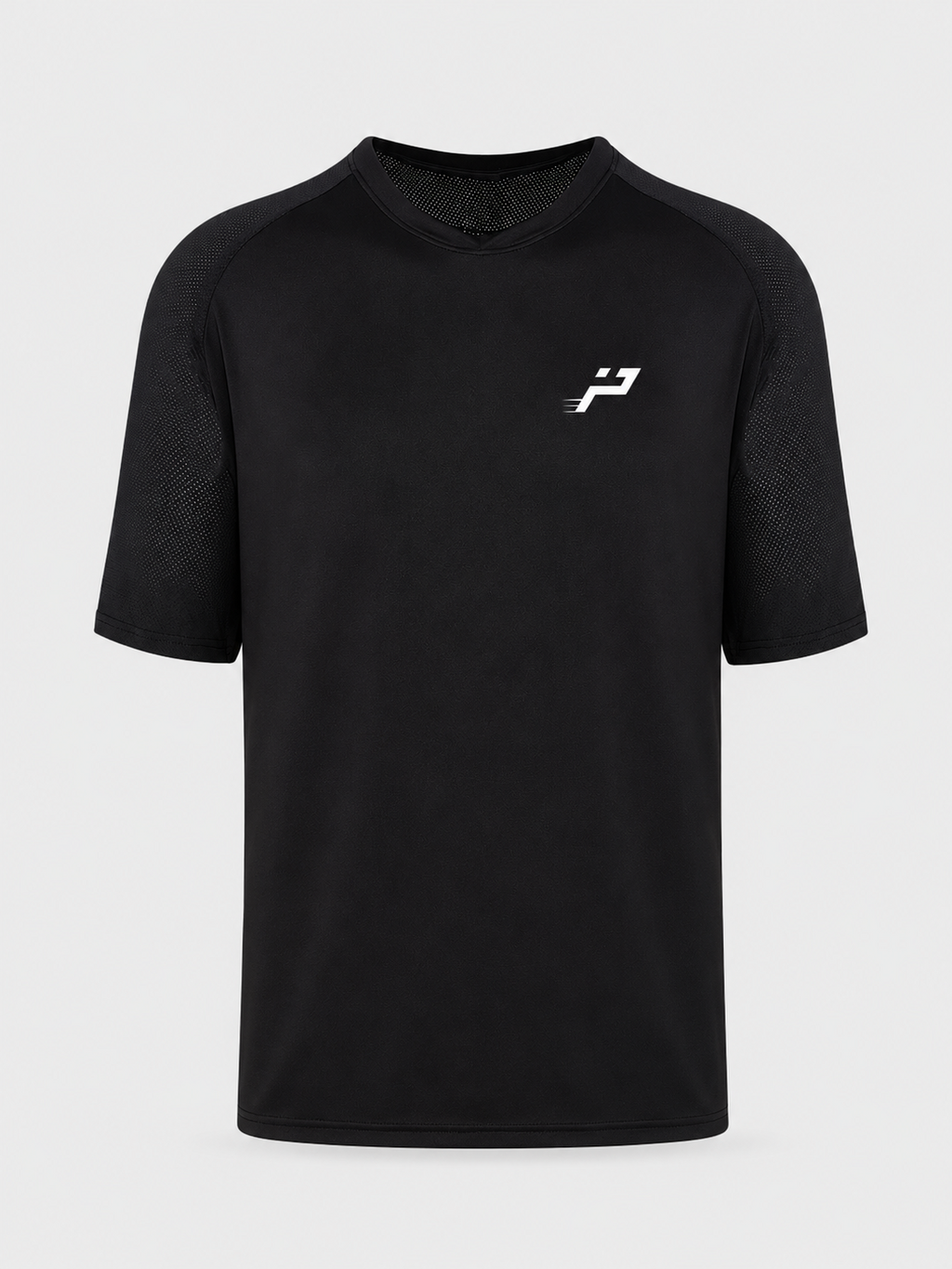 T-shirt technique padel homme noir vue de face