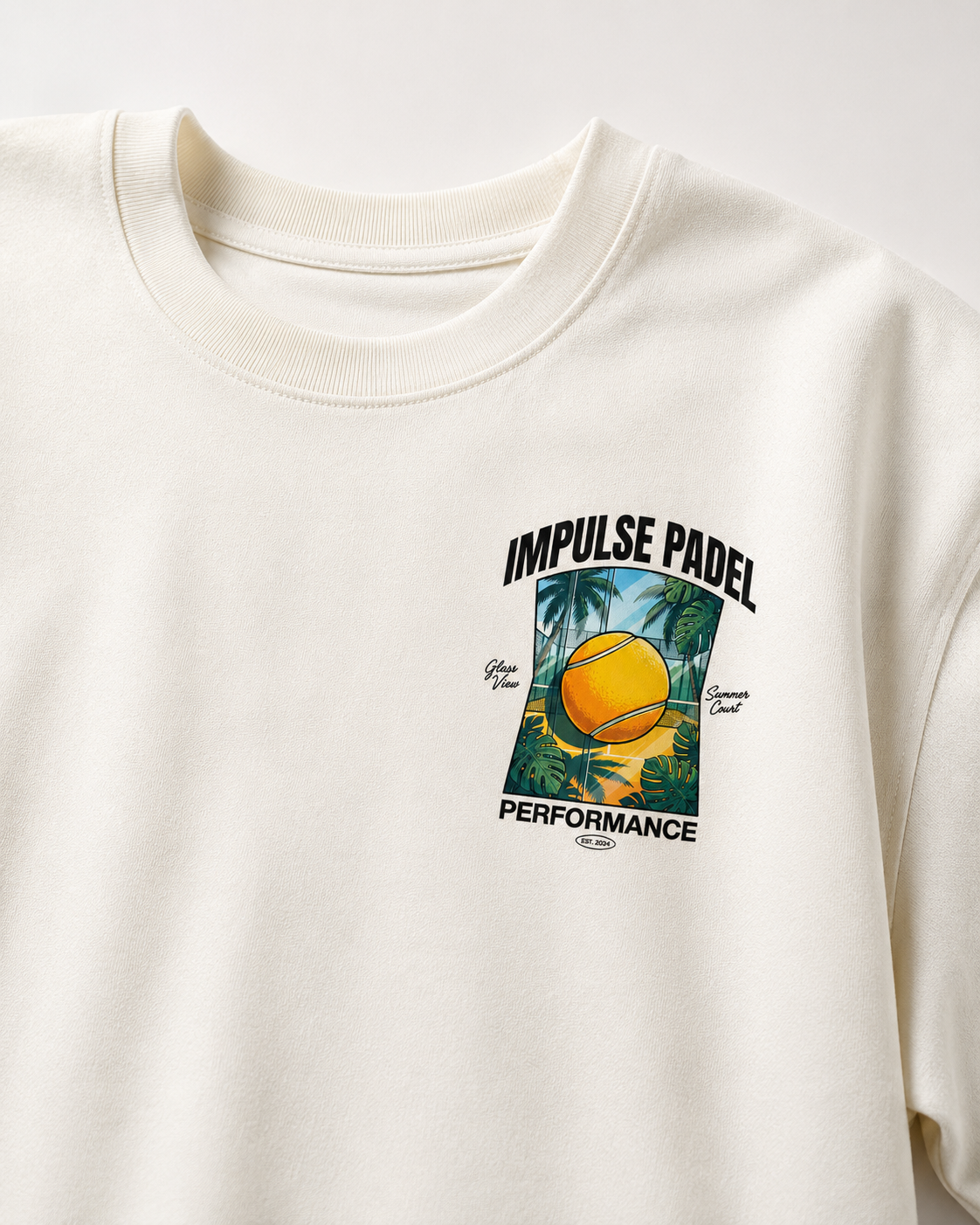 Détail logo cœur T-shirt Tropical Court Impulse Padel