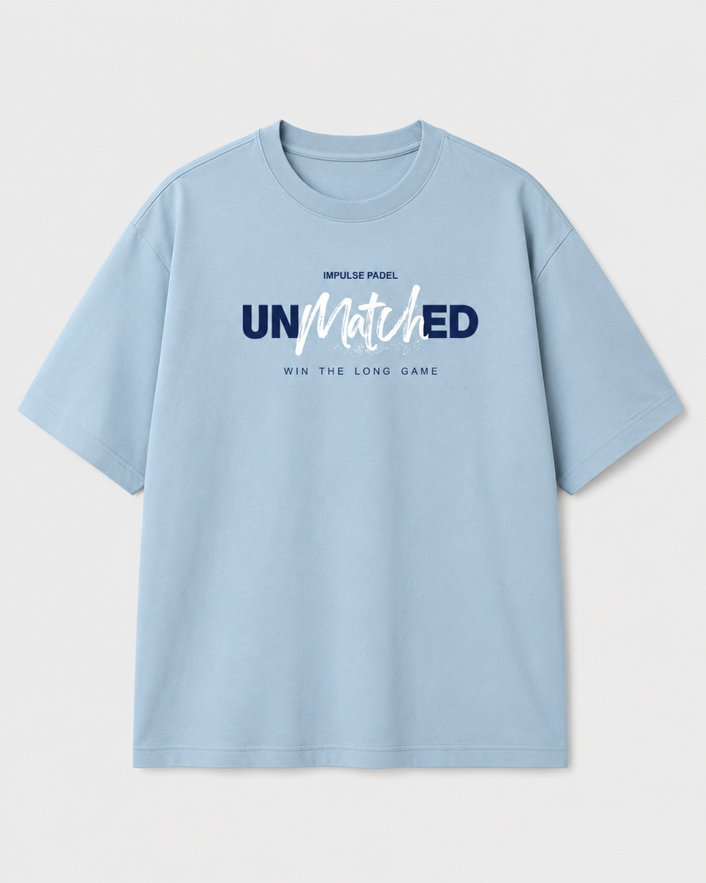 T-shirt Unmatched bleu Impulse Padel vue de face