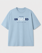 T-shirt Unmatched bleu Impulse Padel vue de face