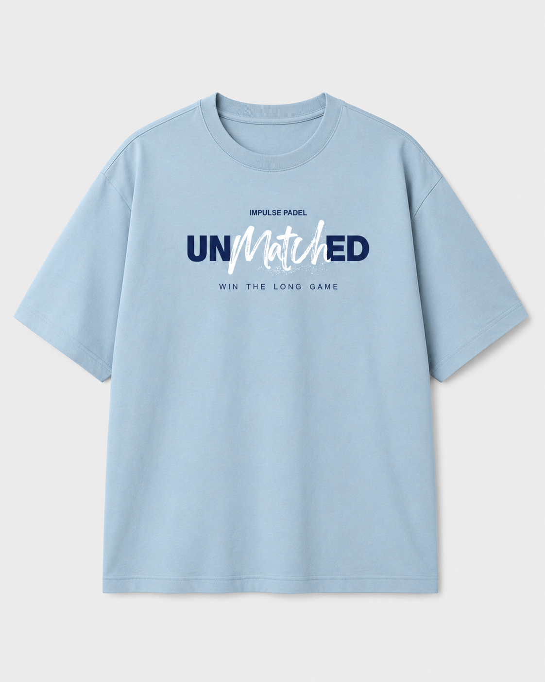 T-shirt Unmatched bleu Impulse Padel vue de face