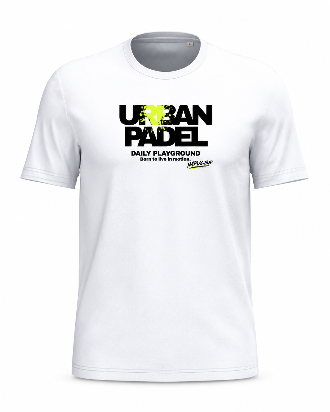T-shirt Urban Padel blanc Impulse Padel vue de face