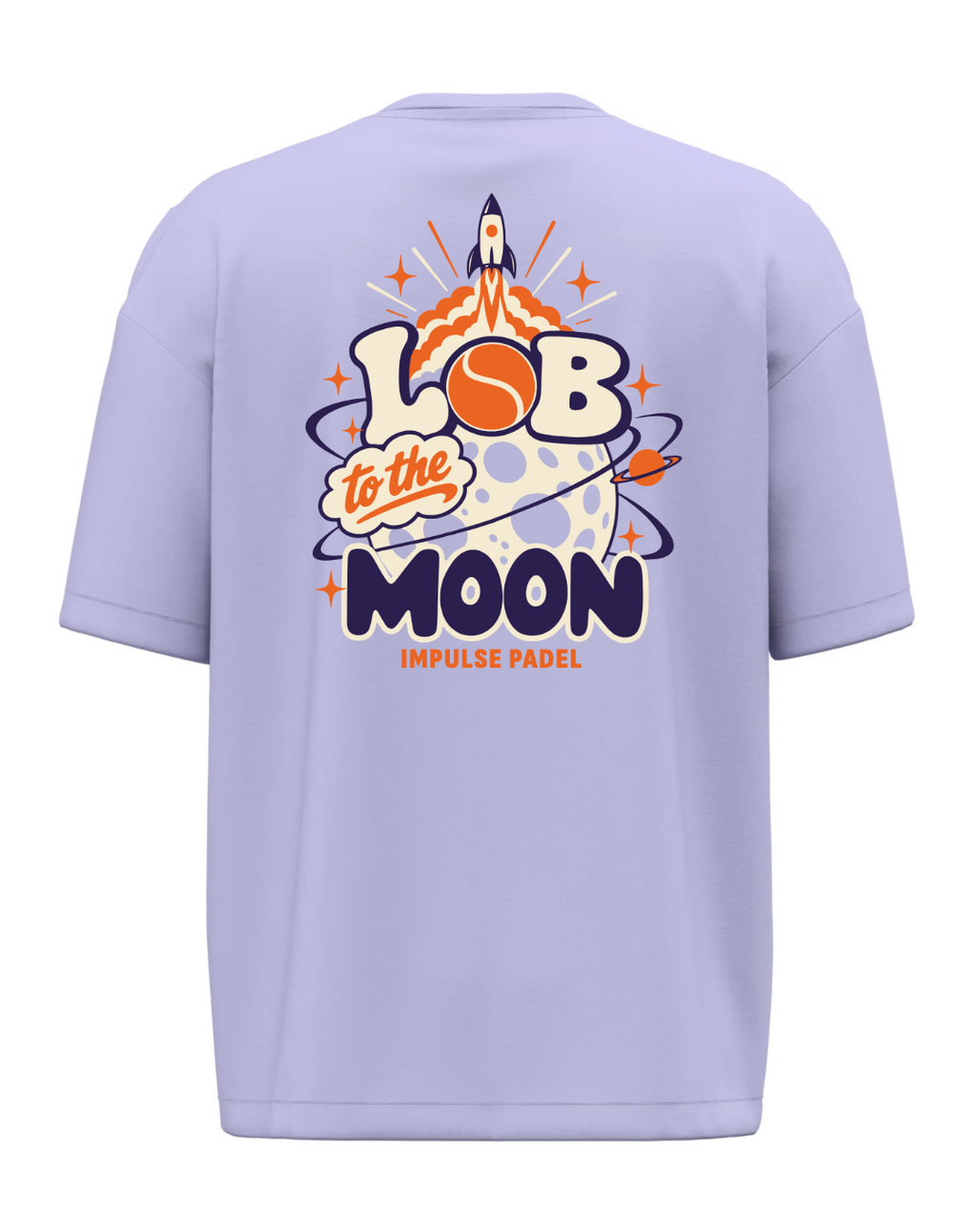 T-shirt oversize Lob to the Moon Lila vue de dos