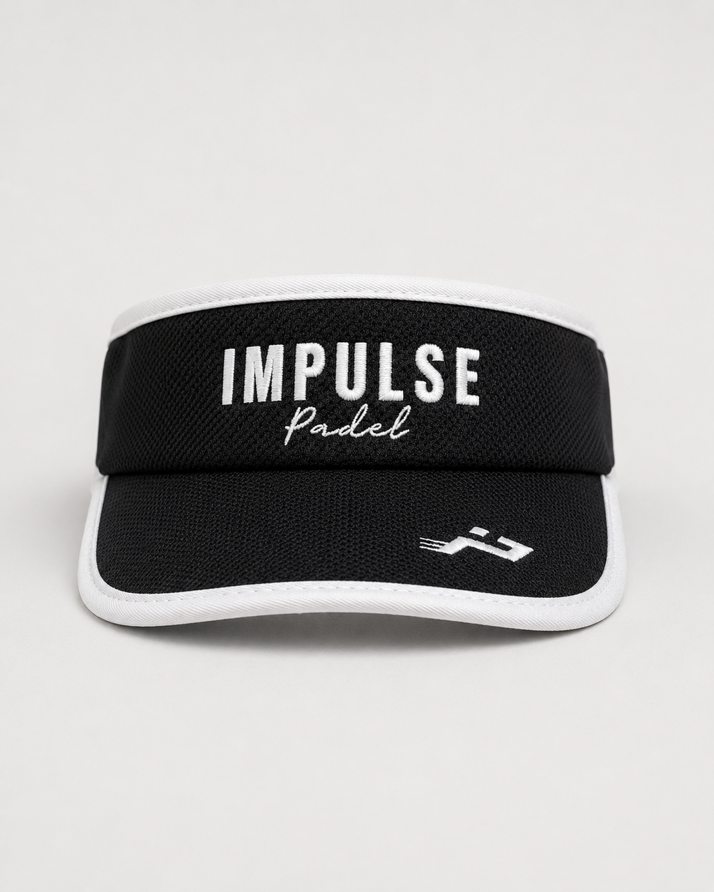 Visière Sunflow noire et blanche Impulse Padel vue de face