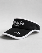 Visière Sunflow noire et blanche Impulse Padel vue trois quarts